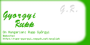 gyorgyi rupp business card