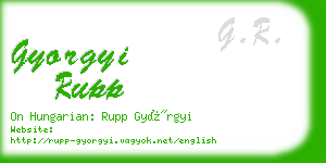 gyorgyi rupp business card